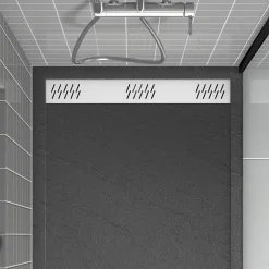 Grille d'évacuation l.69,5 cm pour receveur de douche Pedra et Pure 2, blanc,^Galedo