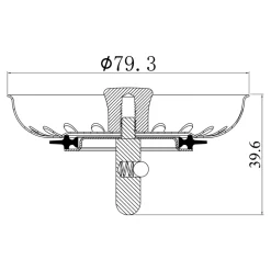 Grille d'évier anti-déchets en inox ronde Ø8 cm^ Sale