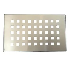 Grille inox PIATTO pour receveurs de douche en SoliCast motif quadrillage-Stano Best