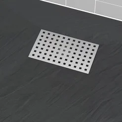 Grille perforée en inox pour receveur - 20.15x12.3x0.55cm - ROCK 2 GRID DRILL-Aurlane Discount