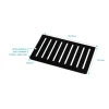 Grille rainurée en inox Noir Mat pour receveur - 20.15x12.3x0.55cm - ROCK 2 GRID LINE-Aurlane Sale