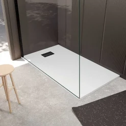 Grille rainurée en inox Noir Mat pour receveur - 20.15x12.3x0.55cm - ROCK 2 GRID LINE-Aurlane Sale