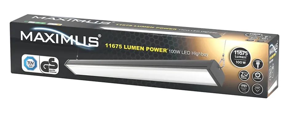 Highbay rectangle M-HV-HBY-009 - 12000lm^Maximus Hot