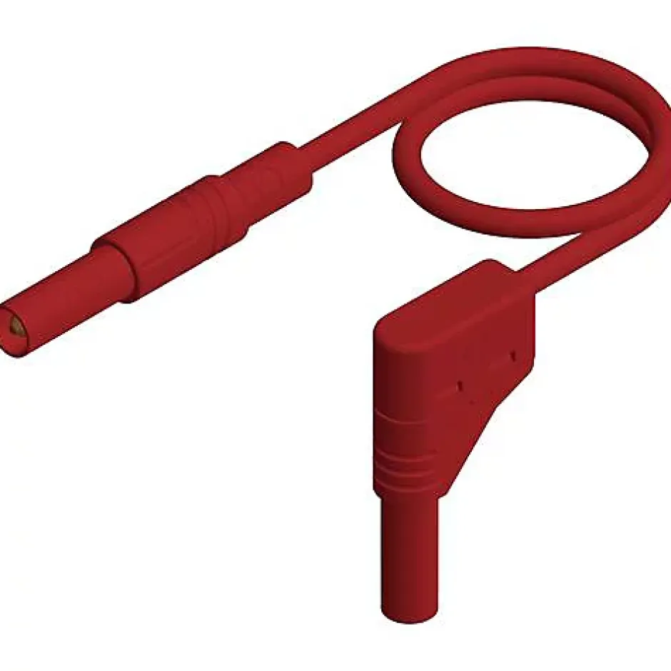 Cordon de mesure de sécurité 1 m 4 mm 32 A CAT III 1000 V, rouge-Hirschmann Test & Measurement Hot
