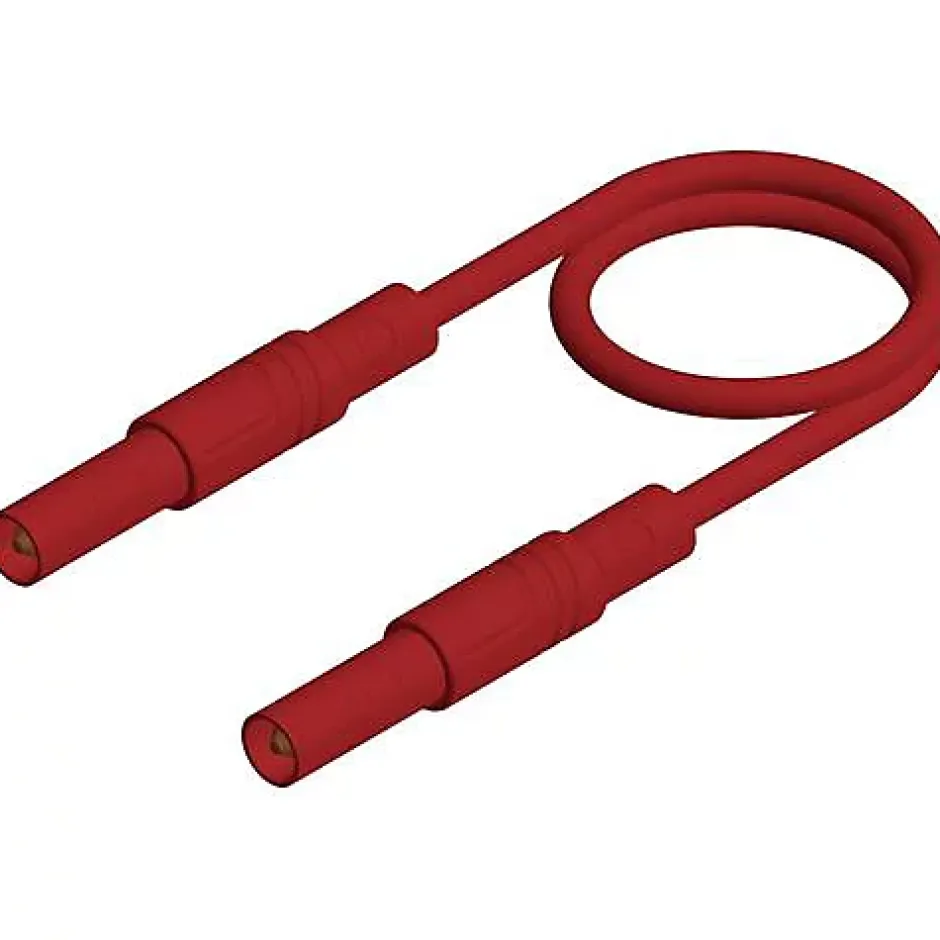 MLS GG 50/2,5 rt - Cordon de mesure de sécurité 0,50 m rouge-Hirschmann Test & Measurement Best