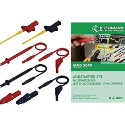 MMS 2040 Set de cordons de mesure de sécurité CAT III 1000 V, 16 A, 1 m^Hirschmann Test & Measurement Outlet