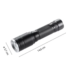 HUNTER : Lampe torche LED rechargeable 5W avec fonction zoom.-Velamp Online