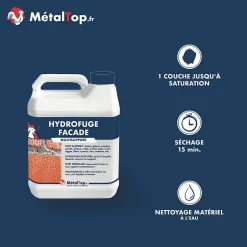 Hydrofuge Facade - - Incolore - Pot 1L^Metaltop Hot