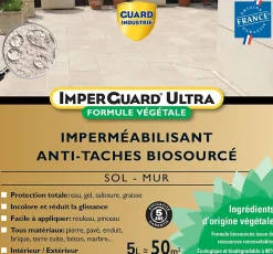 ImperGuard Ultra Formule Végétale Imperméabilisant Super Antitache Incolore Toute Pierre 5L 50m2^Guard Industrie Clearance