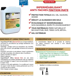 ImperGuard Ultra Protection Sol Mat Imperméabilisant Effet Mat Sol Poreux Pierre Béton Dalle PavéIncolore 5L Traite 50m²^Guard Industrie New