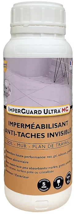 Imperméabilisant Marbre Granit ImperGuard Ultra MG 500 ml anti tache traite 10 m²^Guard Industrie Outlet