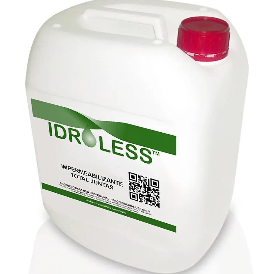 Imperméabilisation totale pour joints et coulis de ciment (5 litres). Joints de porcelaine, carrelage, faïence, brique de parement-Idroless Outlet