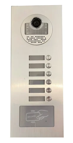 Interphone vidéo couleur pour 6 logements / appartements avec lecteur RFID^Automatisme Passion Online