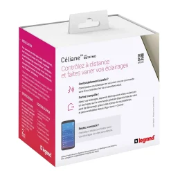 Interrupteur à option variateur à câbler pour installation connectée Céliane with Netatmo avec plaque Métal Titane-Legrand