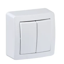 Interrupteur commande volet-roulant 2 boutons complet saillie Alréa blanc-Schneider electric Online