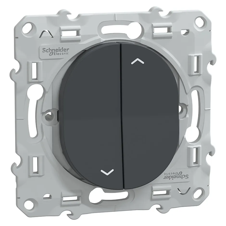 Interrupteur commande volet-roulant 2 boutons Ovalis anthracite-Schneider Electric Best