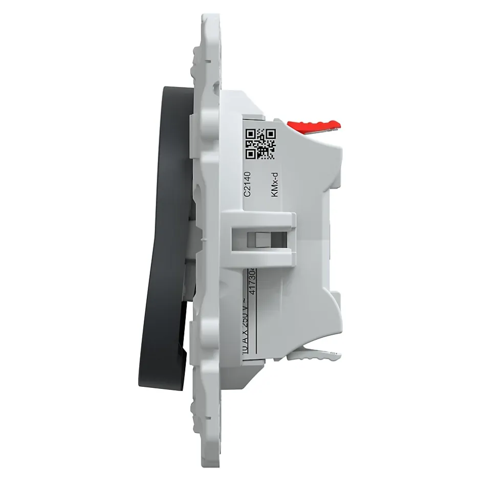 Interrupteur commande volet-roulant 2 boutons Ovalis anthracite-Schneider Electric Best