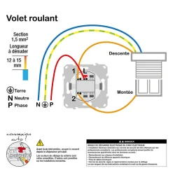 Interrupteur commande volet-roulant 2 boutons Ovalis anthracite-Schneider Electric Best