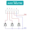 Interrupteur connecté zigbee - 3 boutons - sans fil neutre-Zengo