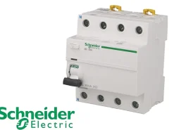 Interrupteur différentiel modulaire tétrapolaire Schneider Acti9 iID 40A / 300mA type AC-Schneider Electric Discount