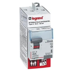 Interrupteur différentiel 40A 30mA type A sortie haut^Legrand Discount