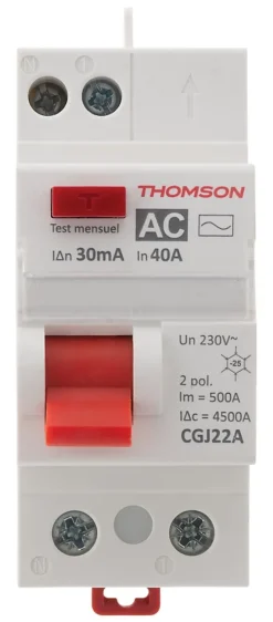 Interrupteur différentiel 40A/30mA type AC-Thomson