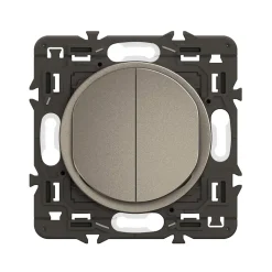 Interrupteur double va-et-vient Céliane titanium-Legrand Clearance