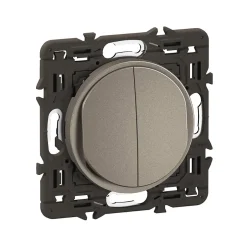 Interrupteur double va-et-vient Céliane titanium-Legrand Clearance