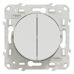 Interrupteur double va-et-vient connexion rapide à vis  Odace blanc^Schneider Electric Sale