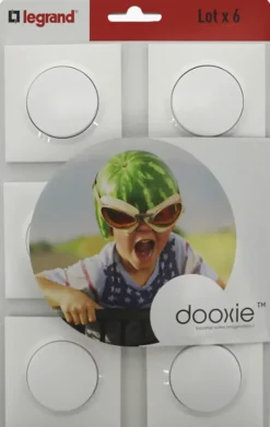Interrupteur Dooxie blanc, 6 pièces-Legrand