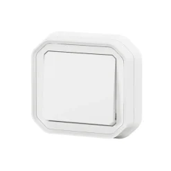 Interrupteur Plexo blanc à griffes^Legrand