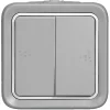 Interrupteur ou va-et-vient étanche PLEXO complet IP55 saillie gris double - - 069715^Legrand Clearance