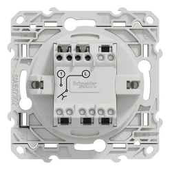 Interrupteur poussoir 10A à vis  Odace blanc-Schneider Electric Hot