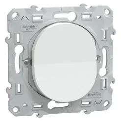 Interrupteur poussoir 10A Ovalis blanc-Schneider Electric Hot