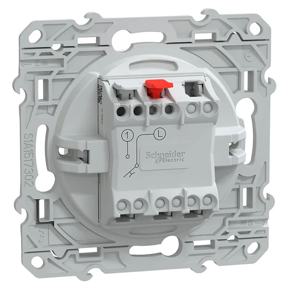 Interrupteur poussoir 10A Ovalis blanc-Schneider Electric Hot