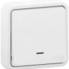 Interrupteur poussoir lumineux étanche complet encastré Mureva Styl blanc-Schneider Electric Online