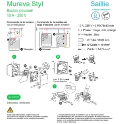 Interrupteur poussoir étanche complet saillie Mureva Styl anthracite-Schneider Electric