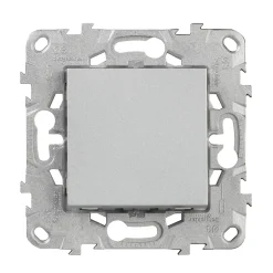 Interrupteur va-et-vient connexion rapide 10A Unica Déco aluminium^Schneider Electric New