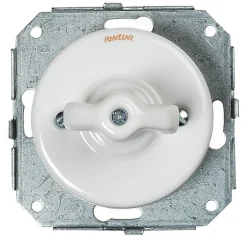Interrupteur va-et-vient Garby Porcelaine blanche, manette blanche-Fontini Outlet