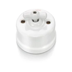 Interrupteur va-et-vient saillie Garby Porcelaine blanche, manette blanche-Fontini Outlet