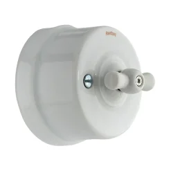 Interrupteur va-et-vient saillie Garby Porcelaine blanche, manette blanche-Fontini Outlet