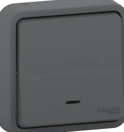 Interrupteur va-et-vient étanche complet encastré Mureva Styl anthracite-Schneider Electric Discount