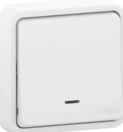 Interrupteur va-et-vient étanche complet encastré Mureva Styl blanc^Schneider Electric