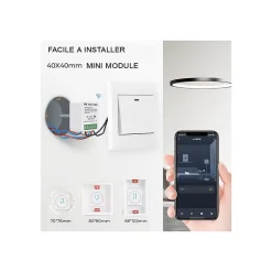 Interrupteurs intelligent WiFi 16A MiniSmart Switch Wi-Fi connecté,application Tuya/SmartLife,Alexa,Google Home^Somlife