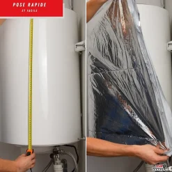 Isolant ballon d'eau chaude - 160x200 cm - Revêtement complet^Euro Vanadium Clearance