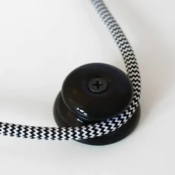 Isolateur en Porcelaine Noire pour Câble Électrique Textile Structures avec Angles et Montages Complexes-Lnd Discount