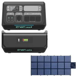 IZYWATT.eco 2048Wh injection réseau + panneau solaire 400W + Izywatt.extra-Orium Best
