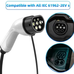 câble de recharge 7,2kW / 32A monophasé, 10m, type 2 vers type 2, pour véhicules électriques et hybrides rechargeables-Jatrhg Sale