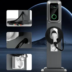 K1 kit de borne de recharge, 22 kW / 32 A, triphasé, avec câble type 2 de 8 m pour véhicules électriques, support inclus^Jatrhg Best