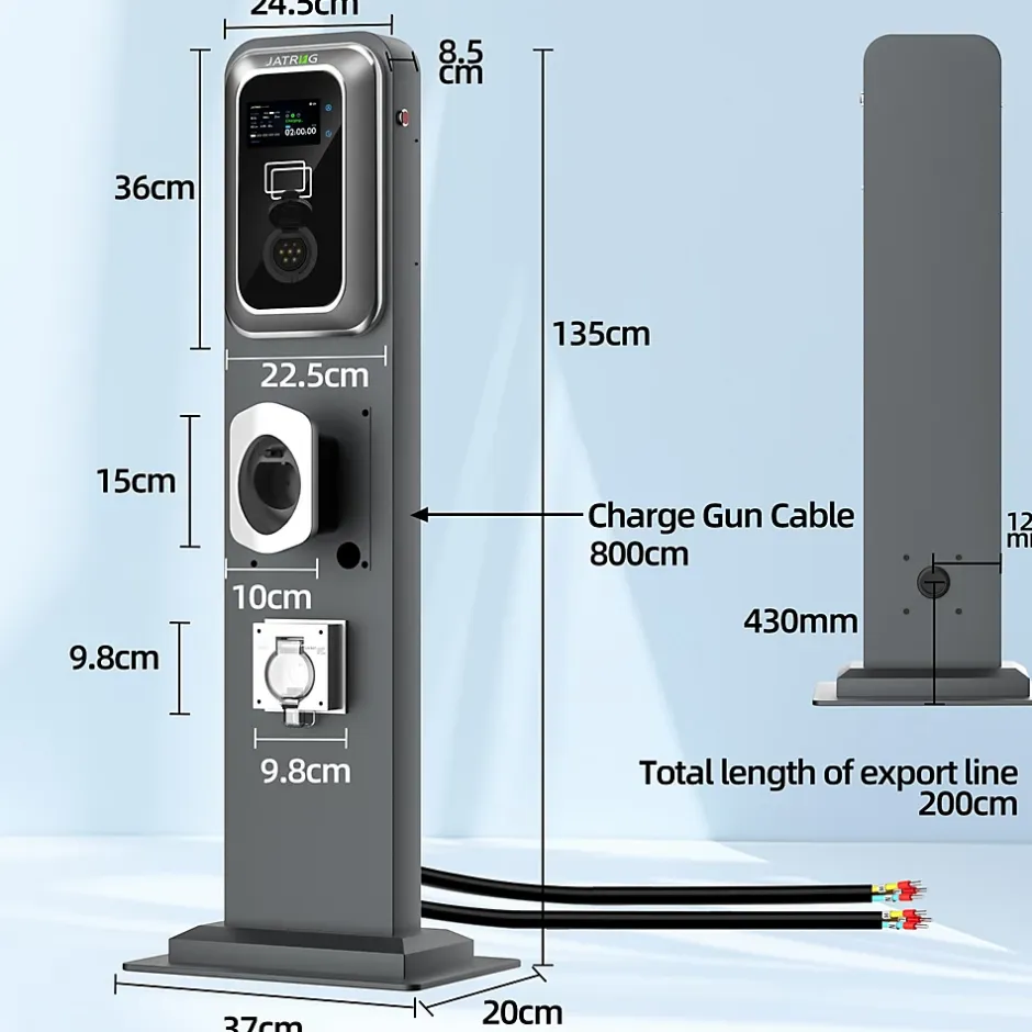 K2 kit de borne de recharge, 11kW / 16A, triphasé, avec prise de type 2 équipée de shutter pour EV, support inclus^Jatrhg Online
